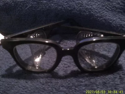 Vintage Fibre-Metal NEW IN BOX CLEAR Horn Rimmed Safety Glasses #E3841 • $24.99