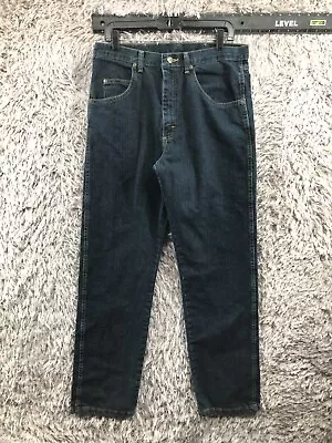 Wrangler Rugged Wear Straight Jeans Size 34x32 Mens Mid Rise Dark Wash Blue • $11.66