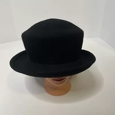 Vintage Amanda Smith Women's Bowler Style Hat Black 100% Wool Made In Italy • $29.88