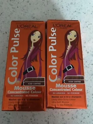 L'Oreal Color  Pulse Iced Coffee  Color Hair Mousse ( 2 Packs) • £3.99
