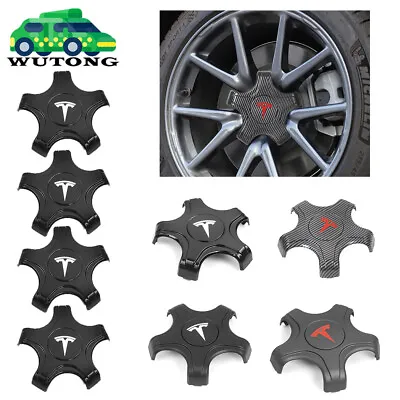 4PCS 18  Inch Tesla Logo Car Wheel Center Hub Cap Emblem Stickers For Model 3 • $23.85