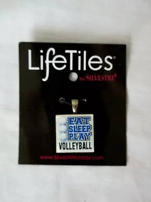 New LifeTiles Silvestri Enameled Wood Volleyball Eat Sleep Play Charm Pendant • $4.99