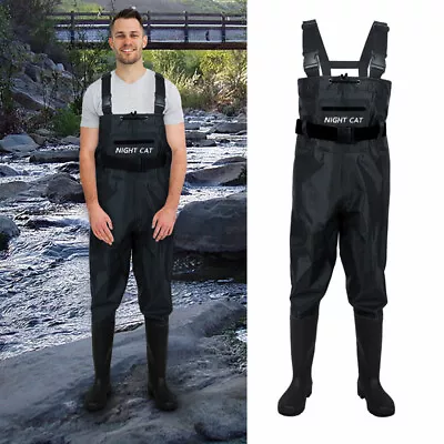 Hunting High Chest Waders With Insulation Rubber Boots • $51.98