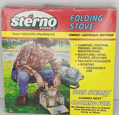 Vintage Sterno Outdoor Folding Camp Stove Compact Camping Picnic Tailgating • $17.99