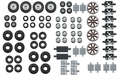 £13.95 • Buy LEGO WHEELS 100 Pieces Set City BRAND NEW Small Medium Large Tyre Axle 6118 X+