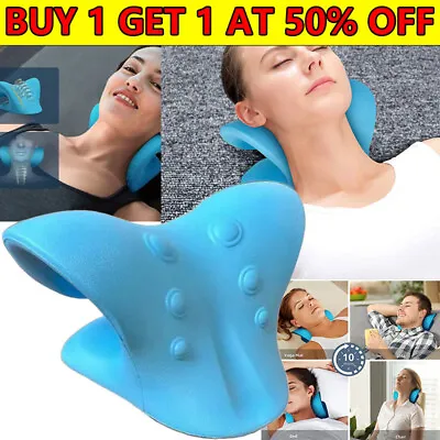 Neck Traction Pillow Original Cloud Shape Neck Stretcher Cervical Pain Relief UK • £3.99