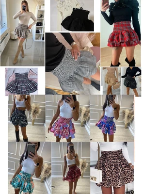 £17.49 • Buy Fance Frill Mini Rara Skirt Short Ladies Tartar Frill Party Womens Dress Pleated