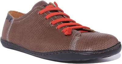 Camper Peu Cami Mens Elastic Laces Casual Leather Shoe In Grey UK Size 6 - 12 • £139.99