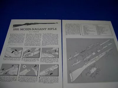 1891 Mosin Nagant Rifle ..takedown/exploded View/legend..(782dd) • $12.99