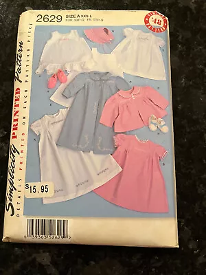 Vintage Baby Layette Pattern NB - 18 Months NEW FF Dress Coat Slip Bonnet Bootie • $5.99