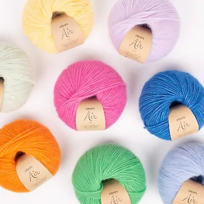 Alpaca Merino Aran Yarn Light Blow Knitting Wool Worsted Baby Soft DROPS AIR • $5.96