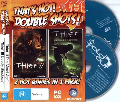 Thief II: The Metal Age And Thief: Deadly Shadows PC DVD Rom Computer Video Game • $9.95