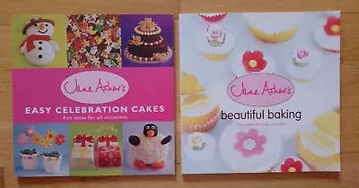 2 Jane Asher's Books Easy Celebration Cakes  Beautiful Baking The Queen Of Cakes • £0.99