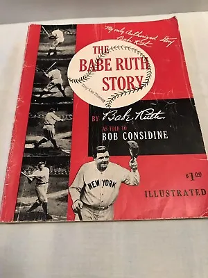 Babe Ruth Story Autobiography  1948 1st Edition Book As Told To Bob C#19-24 • $32