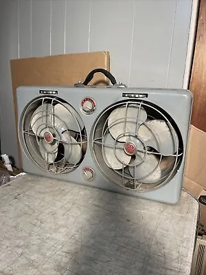 Vintage General Electric Automatic Thermostat Twin-Fan Ventilator. For Repair • $99.97