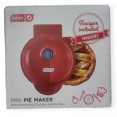 Dash Mini Pie Maker Red Non-Stick With Dough Cutter New • $25