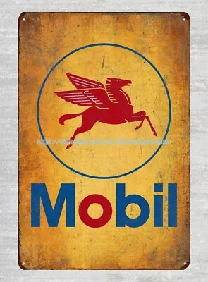 Home Interior Design Mobil Oil Gas Pegasus Flying Horse Metal Tin Sign • $18.88