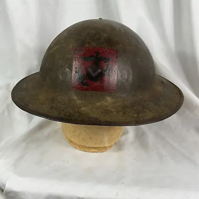 Original WW1 USMC Marine Corp 5th Brigade Painted Helmet • $975