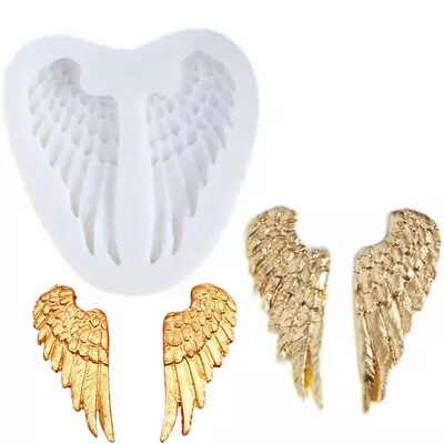 Large Silicone Angel Fondant Mould Cake Wings Decorating Baking Sugarcraft Mold • £3.25