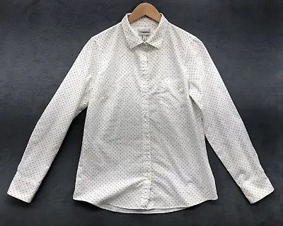 J.Crew Boy Button Down Shirt Size 10 Polka Dot White Church School • $12.01