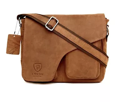 Mens Leather Shoulder Bag Designer Ladies Cross Body Work Messenger College Case • £27.99