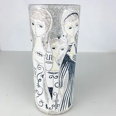 Rare Vintage Marcello Fantoni Raymor Italy Pottery Vase Faces Mid Century Art • $1188