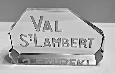 $44.50 • Buy Val St. Lambert Crystal Dealer SIGN For Store Advertising