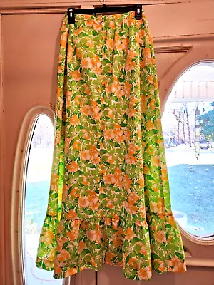 Vintage Lilly Pulitzer White Label  The Lilly  Floral Maxi Skirt - VG Condition • $150