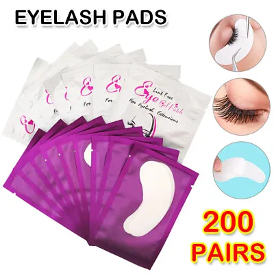 £3.99 • Buy 200x Salon Eyelash Lash Extensions Under Eye Gel Pads Lint Free Patches Make Up