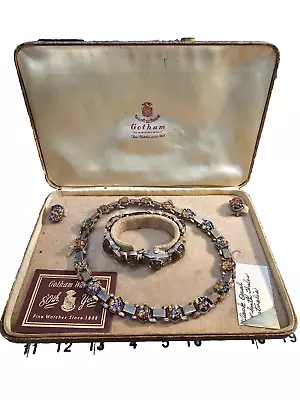 Fabulous Vintage Gotham Foil Glass Jewelry Original Box Set • $99