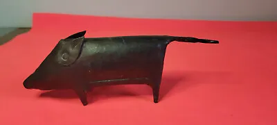 Miniature Cute Hand Made Hammered Sheet Metal Pig Sculpture • $25.50