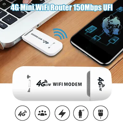 Unlocked 4G LTE WIFI Wireless USB Dongle Stick Mobile Broadband Modem SIM Card • $18.20
