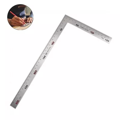 90 Degree Stainless Steel Right Angle Ruler 150 X 300mm For Woodworking / Office • $8.72