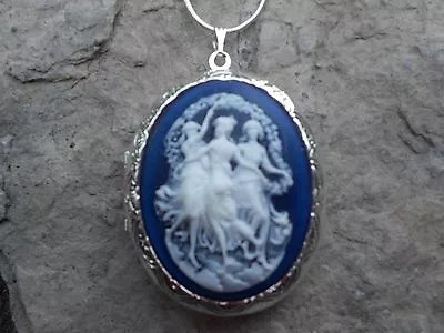 (locket)--3 Stunning Dancing Women Angels Muses Cameo Locket!!! Quality!!!  • $27.95