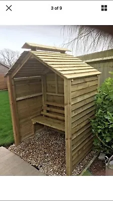 Wooden Garden Arbour Bench Seat • £500
