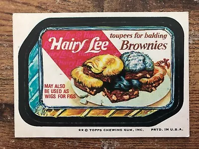 Vintage 1970's TOPPS Wacky Packages HAIRY LEE BROWNIES • $16.84