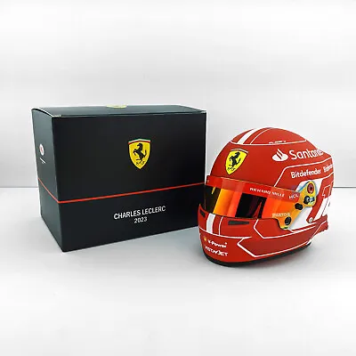 2023 Charles Leclerc Mini Helmet - 1:2 Scale Ferrari Bell F1 Helmet - 4100225 • $325