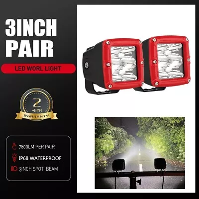 3inch LED Driving Lights Spot Spotlights Cube Work Fog Lamp 4WD Square Ute • $45.95