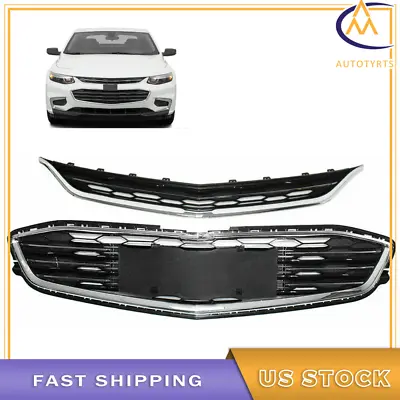 For 2016-2018 Chevrolet Malibu Front Bumper Upper&Lower Grille ABS Plastic Grill • $37.37
