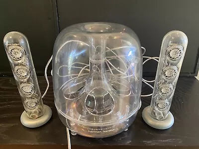 Vintage Harmon Kardon SoundSticks Glass Speaker System • $55