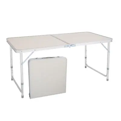 Portable Aluminum Folding Table 4' Camping Dinner Table For Family Party • $36.98