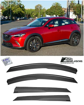 EOS Visors For 16-21 Mazda CX-3 JDM MUGEN Style Side Window Vents Rain Guards • $32.99