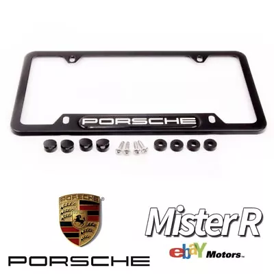 Porsche • Matte Black License Plate Frame • Genuine OE • #PNA70200500 • $62