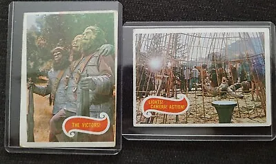 $5 • Buy Lot Of 2 1967 Planet Of The Apes Trading Cards/ Green Backs