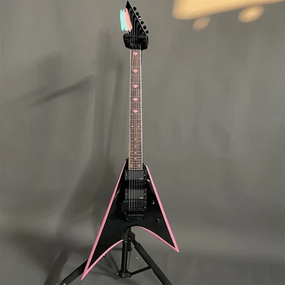 $275 • Buy V-Shape 6 String Electric Guitar Maple Neck Solid Body Floyd Rose Bridge