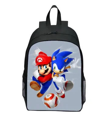 £15.99 • Buy Anime Super Mario Boys Backpack Girls Cartoon School Bag Kids Shoulders Bag Gift