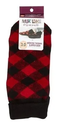 Muk Luk Women Thermal Slipper Socks-RED CHECKERED-Tog Rating 3.0Shoe Size 6-10 • $14.99