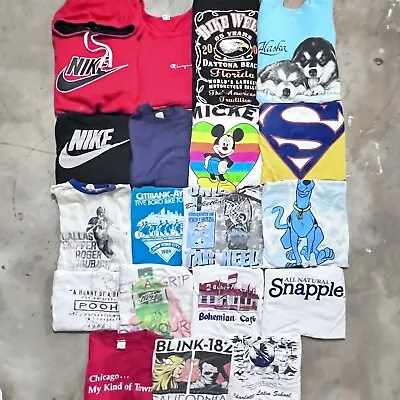 Vintage Shirt Mens Lot 38 Band Nike Sports NFL Music Wholesale Bundle • $134.96