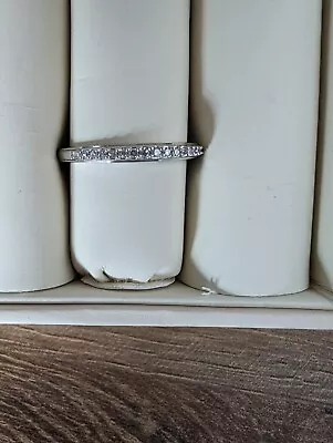 White Gold Diamond Wedding Ring New Size M From H Samuel  • £100