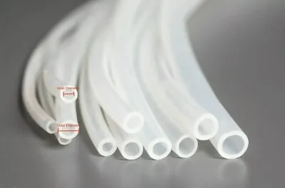 £3.08 • Buy 1M Food Grade Clear Translucent Silicone Tube Beer Milk Hose Pipe Soft Rubber